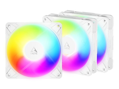 ARCTIC Freezer P12 Pro Reverse A-RGB (White) - 3 Pack Computerkabinet Ventilator 12 cm Hvid 3 stk