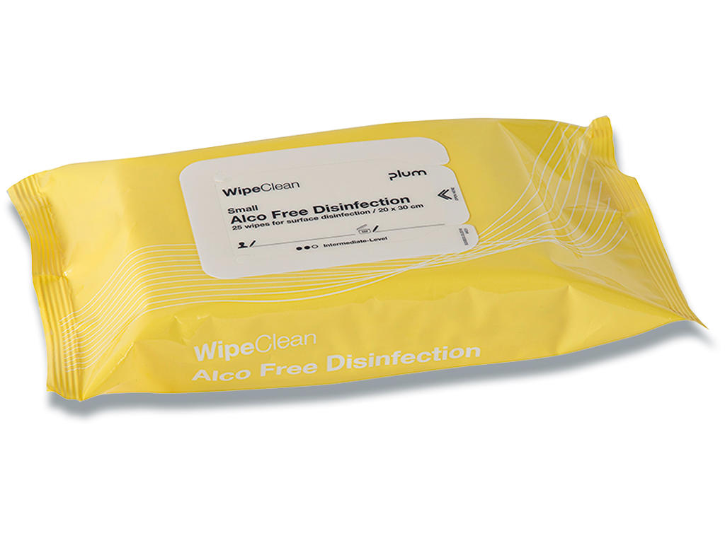 Overfladedesinfektion, Servietter, 25 stk, Genlukpakke, Plum WipeClean Small