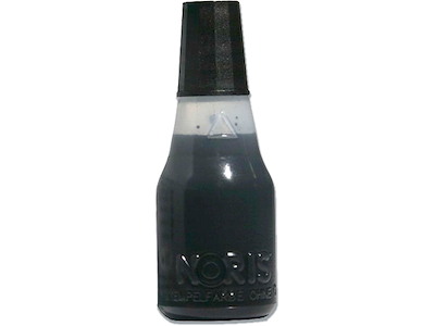 Stempelfarve, Sort, 25 ml, Til gummistempler, Noris