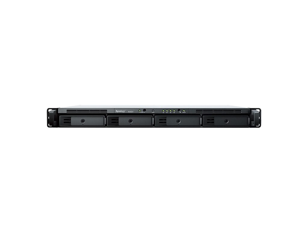 Synology RackStation RS422+ NAS Stativ (1U) Ryzen Embedded R1600 2 GB DDR4 48 TB HDD DiskStation Manager Sort