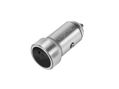 LogiLink PA0260 oplader til mobil enhed Smartphone, Tablet Aluminium, Sølv Cigartænder Hurtig opladning Automatisk