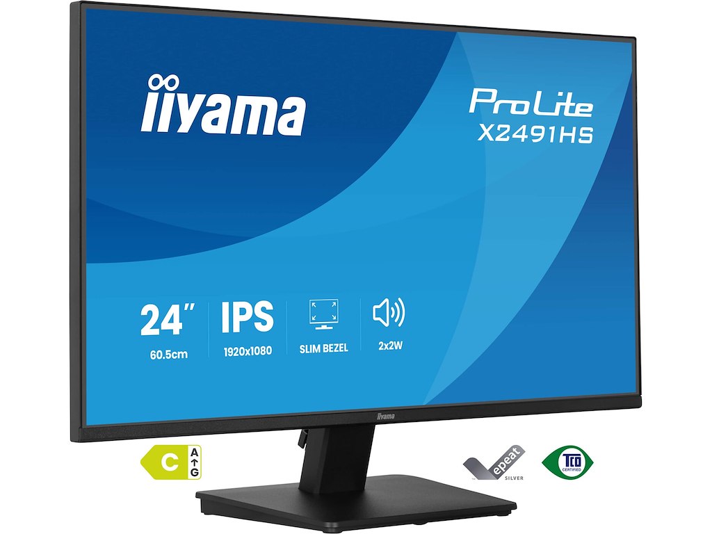 iiyama ProLite X2491HS-B1 computerskærm 60,5 cm (23.8") 1920 x 1080 pixel Fuld HD LCD Sort