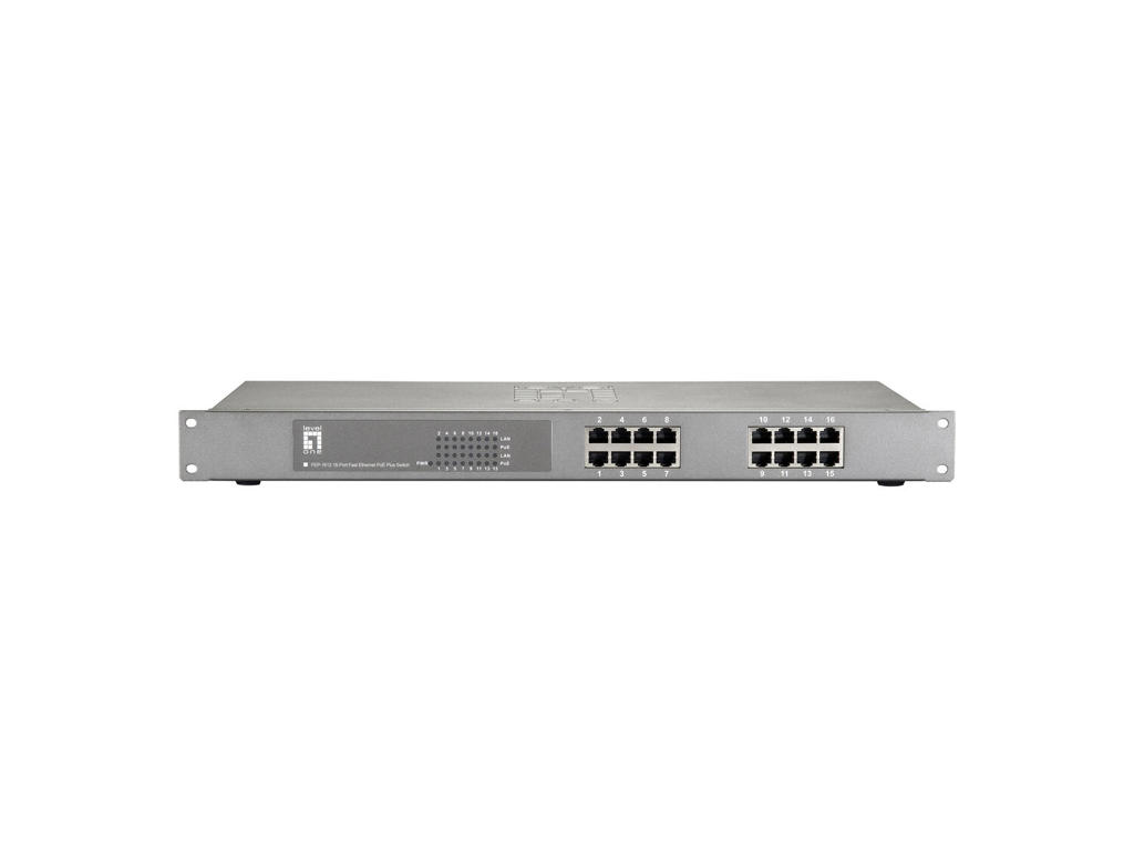 LevelOne FEP-1612W150 netværksswitch Fast Ethernet (10/100) Strøm over Ethernet (PoE) Grå