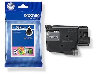 Blækpatron, 1 stk, 3000 sider, Black-sort, Brother LC527XLBK