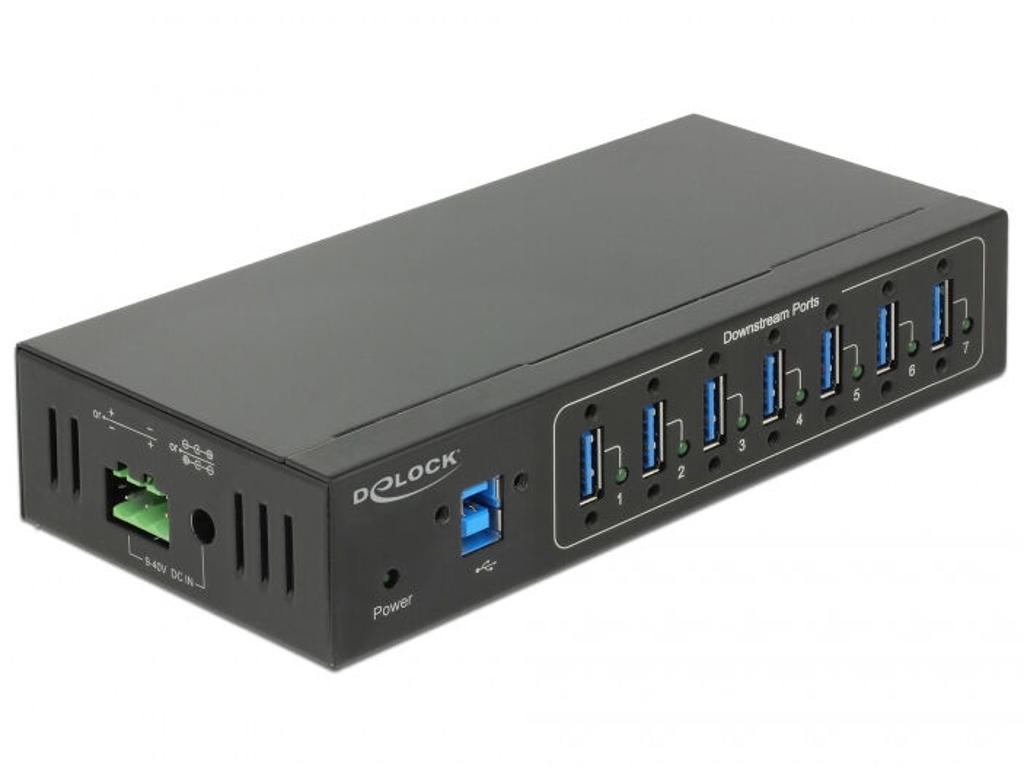 DeLOCK 63311 interface hub USB 3.2 Gen 1 (3.1 Gen 1) Type-B 5000 Mbit/s Sort
