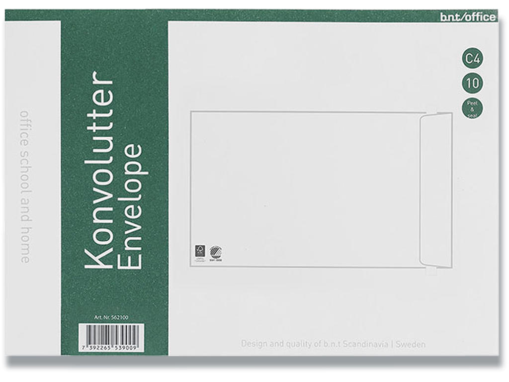 Kuverter C4P 90g Peel & Seal 229x324mm 10stk/pak