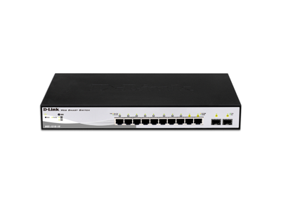 D-Link DGS-1210-10 netværksswitch Administreret L2 Gigabit Ethernet (10/100/1000) 1U Sort, Grå