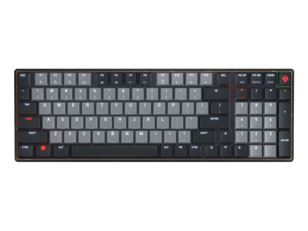CHERRY KW 550 MX LP tastatur Hjemme/kontor USB + Bluetooth QZERTY US engelsk Sort