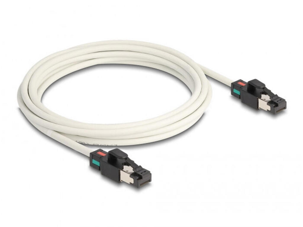 DeLOCK 80171 netværkskabel Hvid 3 m Cat6a S/FTP (S-STP)
