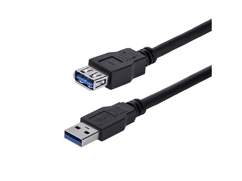 StarTech.com USB3SEXT1MBK USB-kabel USB 3.2 Gen 1 (3.1 Gen 1) 1 m USB A Sort