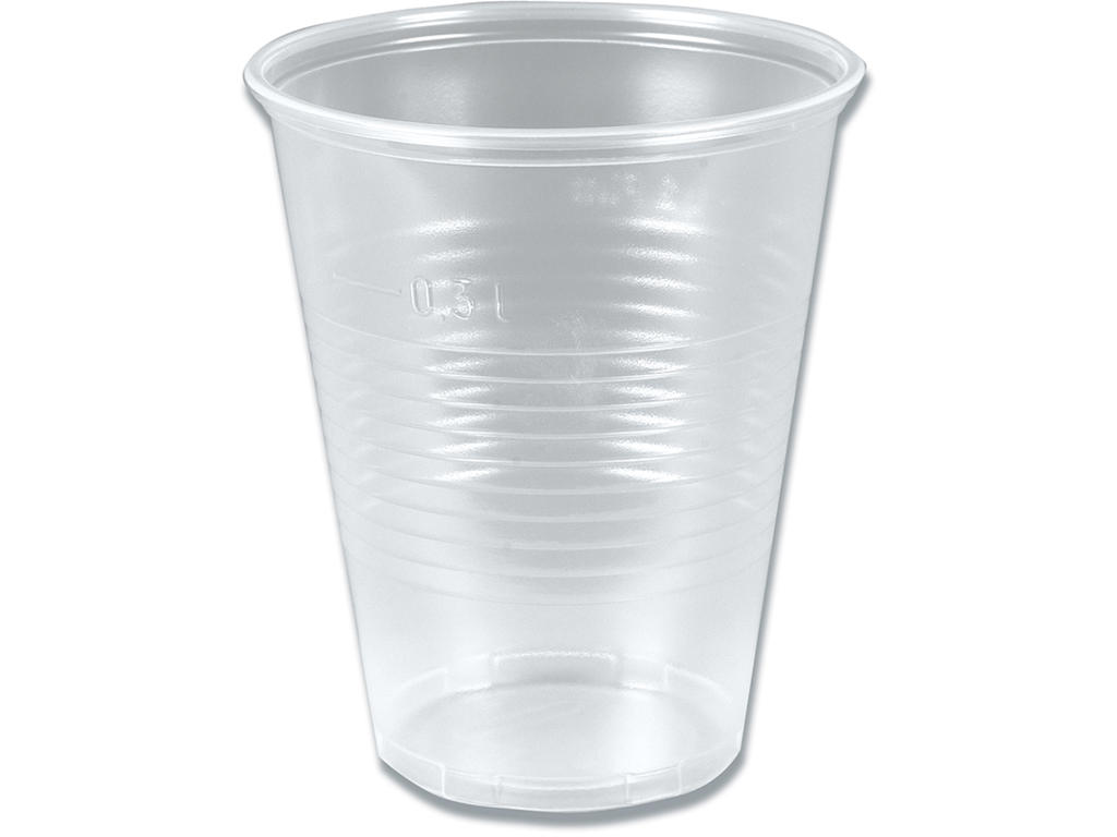 Drikkebæger, Med riller, 30 cl, 50 stk, Abena 
