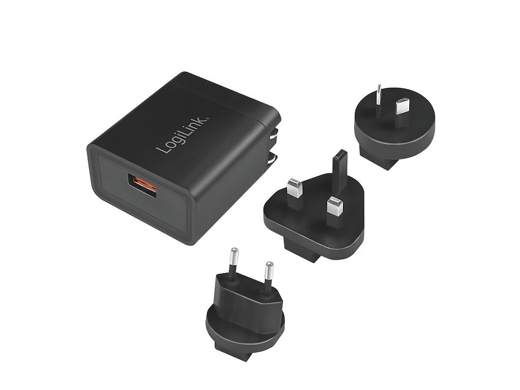 LogiLink PA0188 oplader til mobil enhed Universel Sort Vekselstrøm Hurtig opladning Indendørs