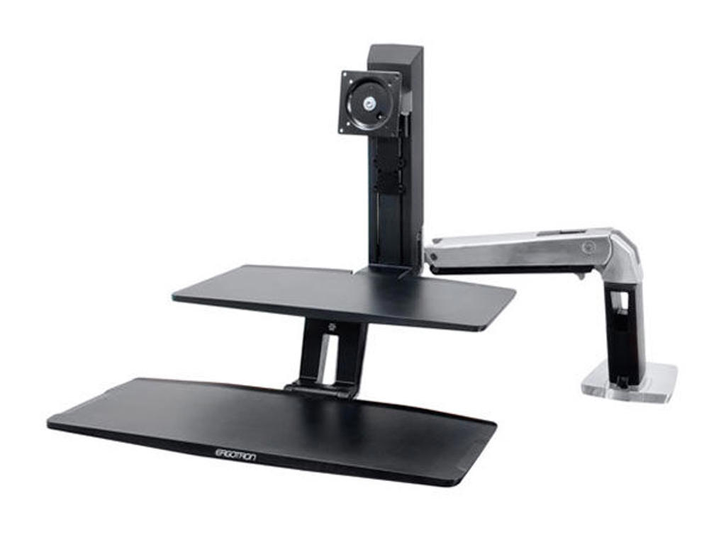 Ergotron WorkFit -A 61 cm (24") Skrivebord Sort