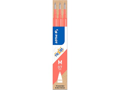 Rollerball gelpen refill, 0.7 mm, 0.35 mm, Koral pink, Pilot FriXion BLS-FR7-S3-CP
