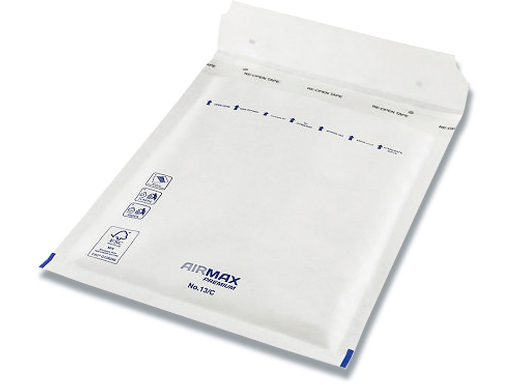 Boblekuvert, Indvendig: 145x215 mm, Hvid, 1 stk, Airmax No. 13/C W3