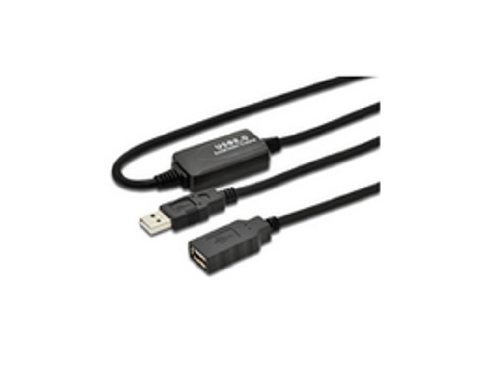 Microconnect USB2.0AAF10A USB-kabel USB 2.0 10 m USB A Sort
