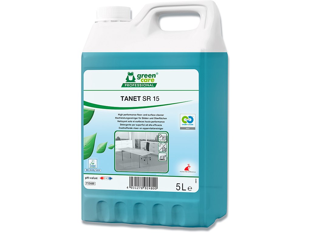 Universalrengøring, Med farve og parfume, 5 liter, Green Care TANET SR 15