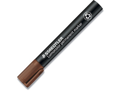 Marker, Rund spids, 2 mm, Brun, Staedtler Lumocolor 352