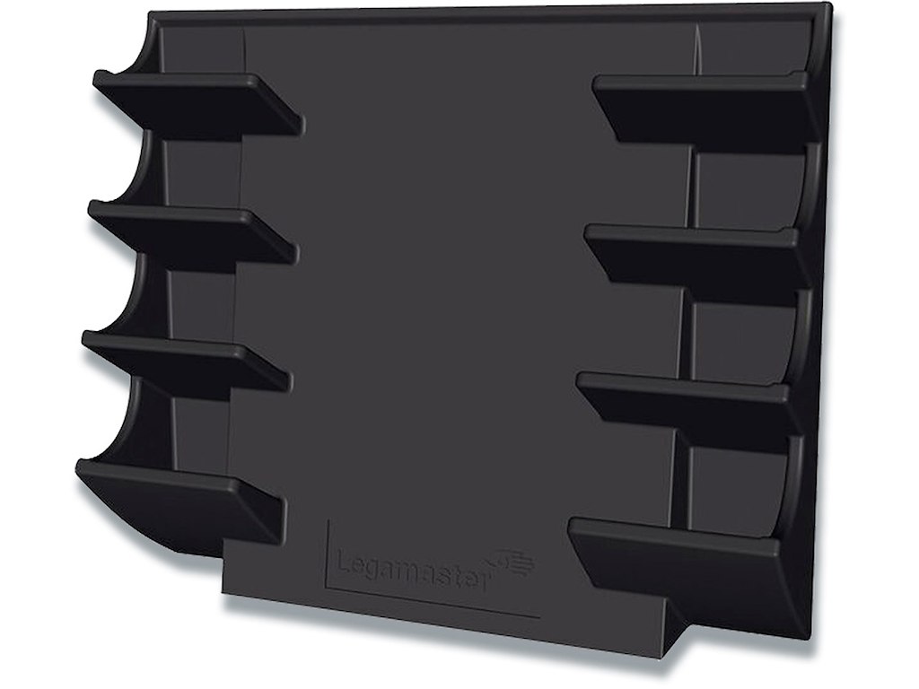 Penneholder, Til glastavler, Plads til 4 penne liggende, Sort, Legamaster 1221