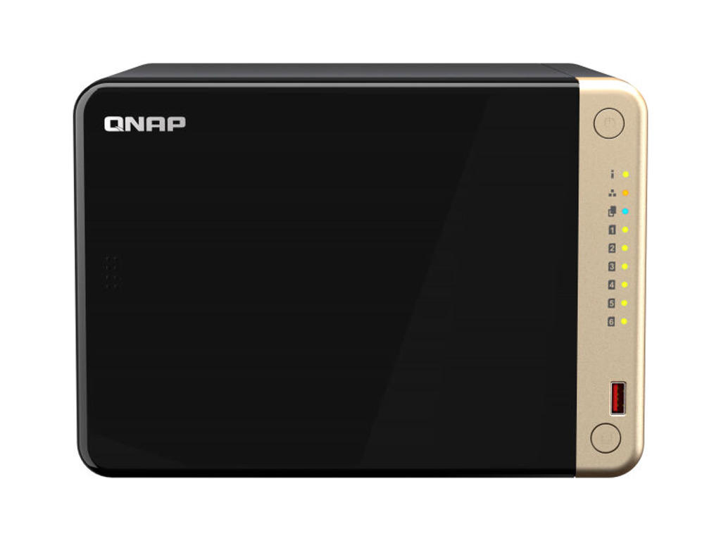 QNAP TS-664 NAS Tower Intel® Celeron® N5095 8 GB DDR4 0 TB QNAP QTS Sort, Bronze