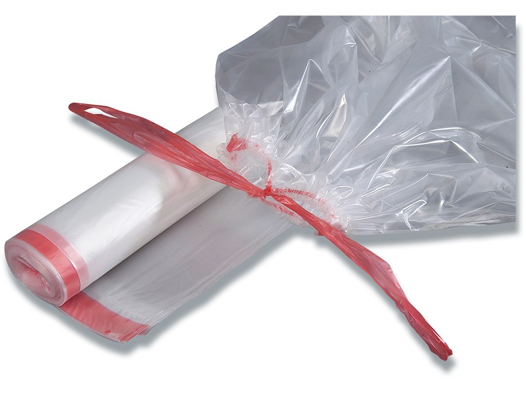 Affaldssække, Med snøreluk, 100 liter, 1 rulle, 10 sække pr rulle