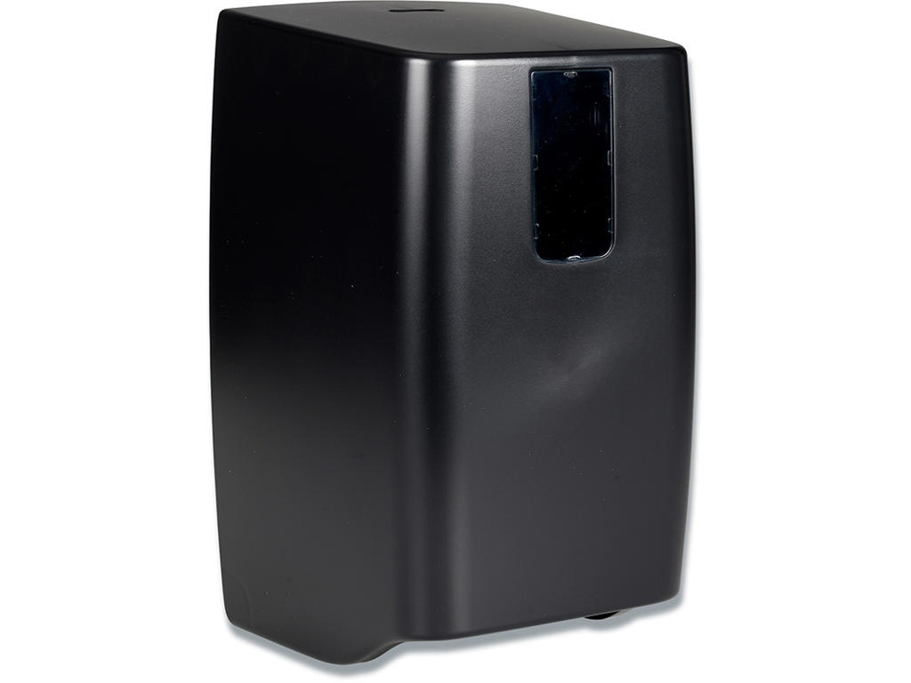 Toiletpapirdispenser, Til 2 ruller, Udvendig oprulning, Sort, Abena Classic Recycled System