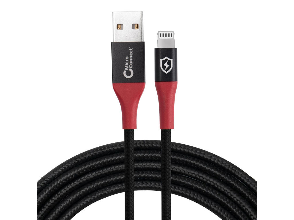 Microconnect MC-ALIGHTNING-SC Lightning kabel 1,5 m Sort