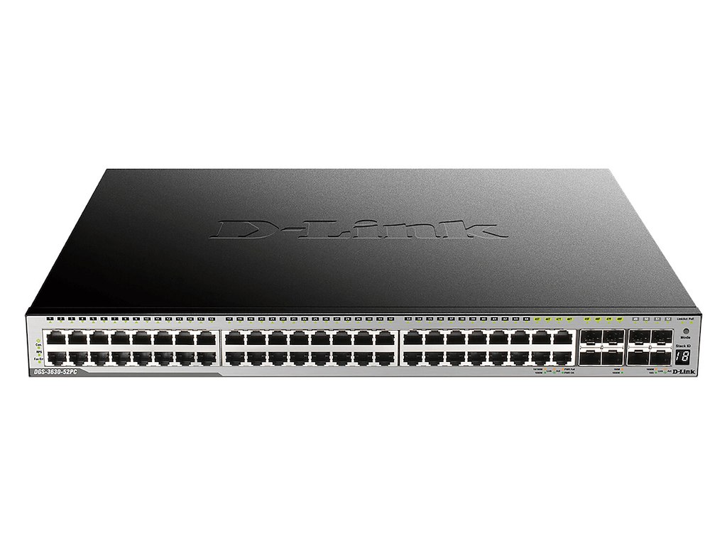 D-Link DGS-3630-52TC/SI/E netværksswitch Administreret L3 Gigabit Ethernet (10/100/1000) 1U Sort