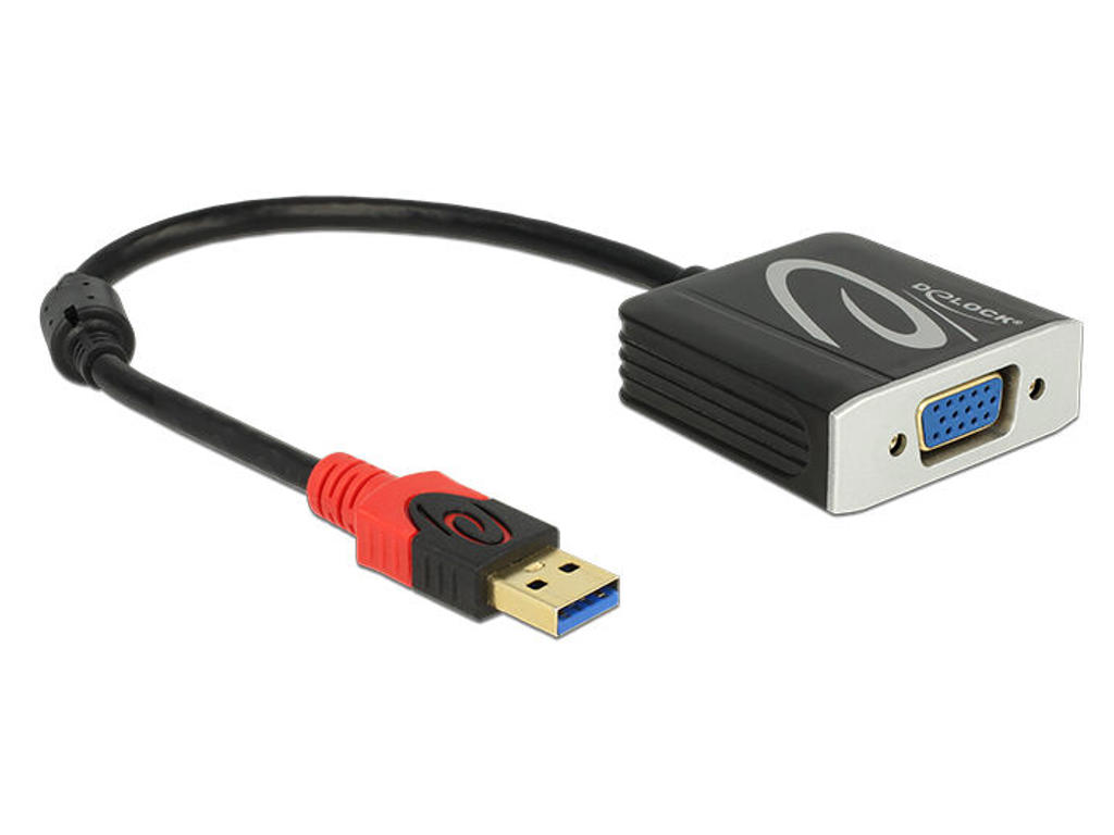 DeLOCK 62738 videokabel adapter 0,2 m VGA (D-Sub) Sort