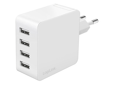 LogiLink PA0336W oplader til mobil enhed Universel Hvid Vekselstrøm Hurtig opladning Indendørs