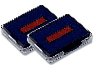 Stempelpude, 2 stk, Rød-Blå, 6/50RB, Til Trodat 5030 5200 5430 5430L 5431 5546