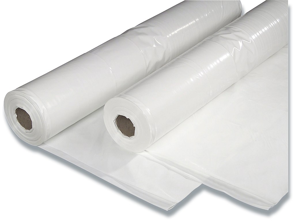 Plastik hvid 2x50mx0,15mm UV-b 13,8kg PE foldet 1 gang