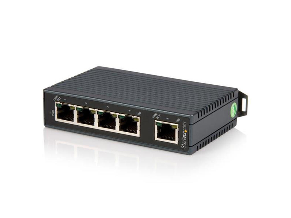 StarTech.com IES5102 netværksswitch Ikke administreret Fast Ethernet (10/100) Sort