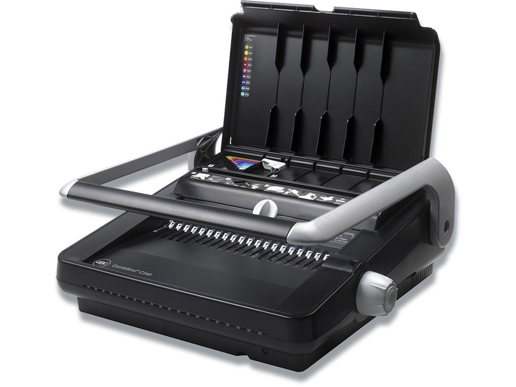 Indbindingsmaskine, Til plastspiraler, 450 ark-51 mm, A4, GBC CombBind C340