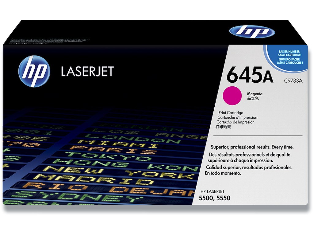 Toner, 645A, Magenta-rød, 12.000 sider, HP C9733A