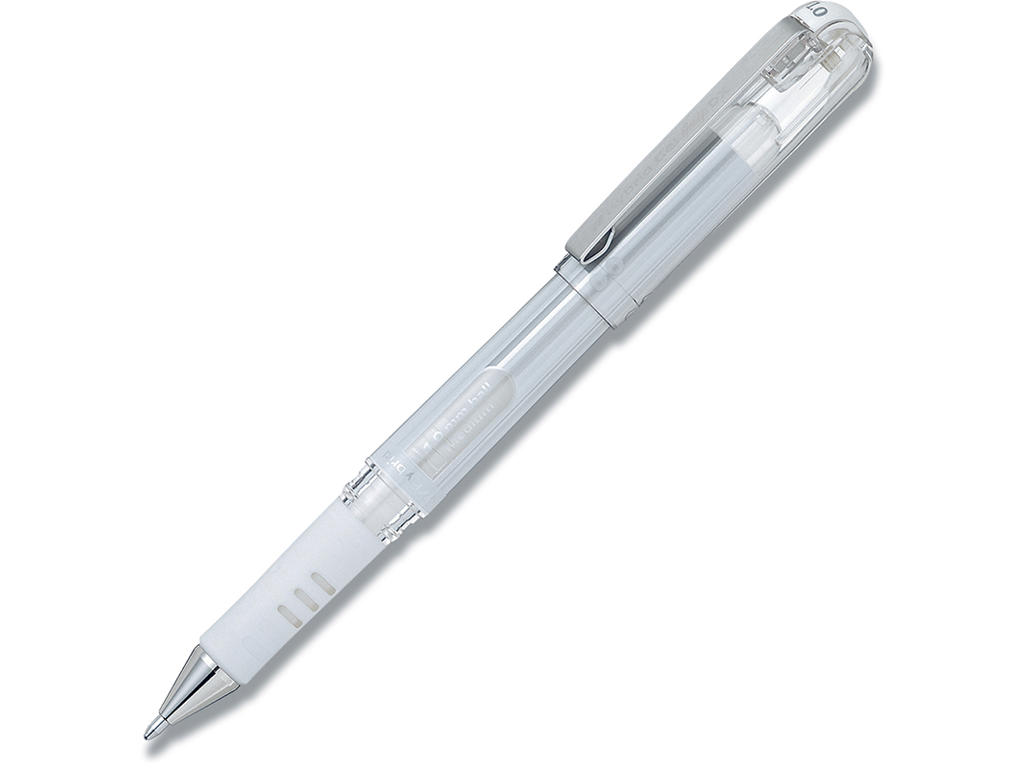 Rollerball pen, 1.0 mm, 0.7 mm, Hvid, Pentel Hybrid K230-WO