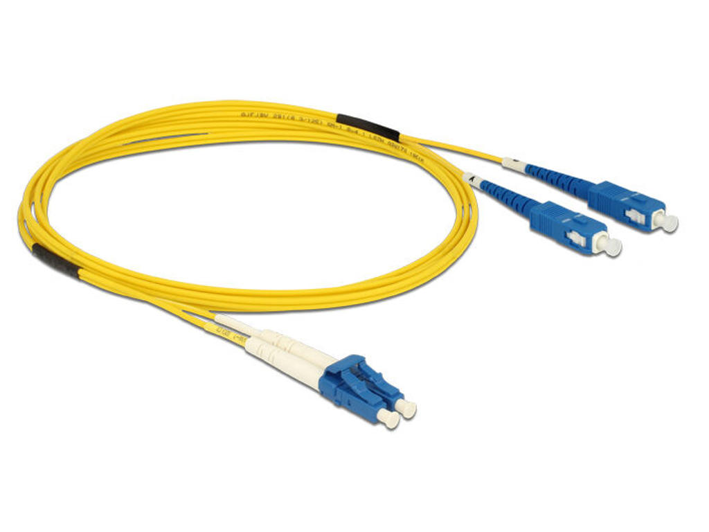 DeLOCK 84610 InfiniBand og fiberoptisk kabel 2 m LC SC Gul