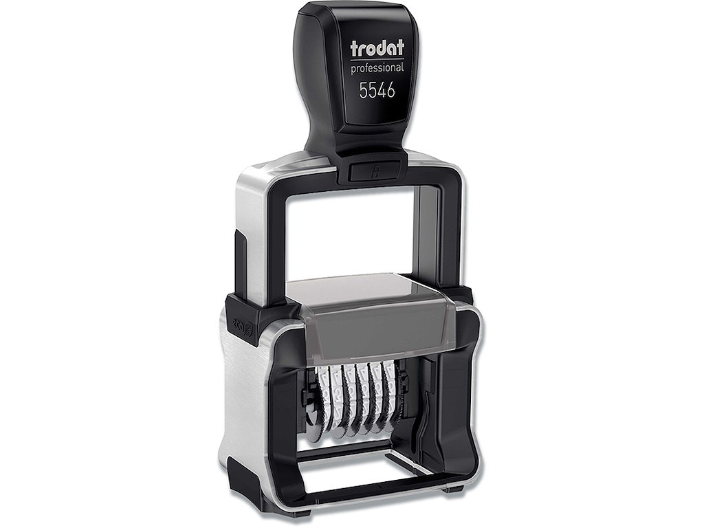 Stempel, Dato, 4 mm - 6 Bånd, Løs farvepude, Trodat Professional 4.0 5546