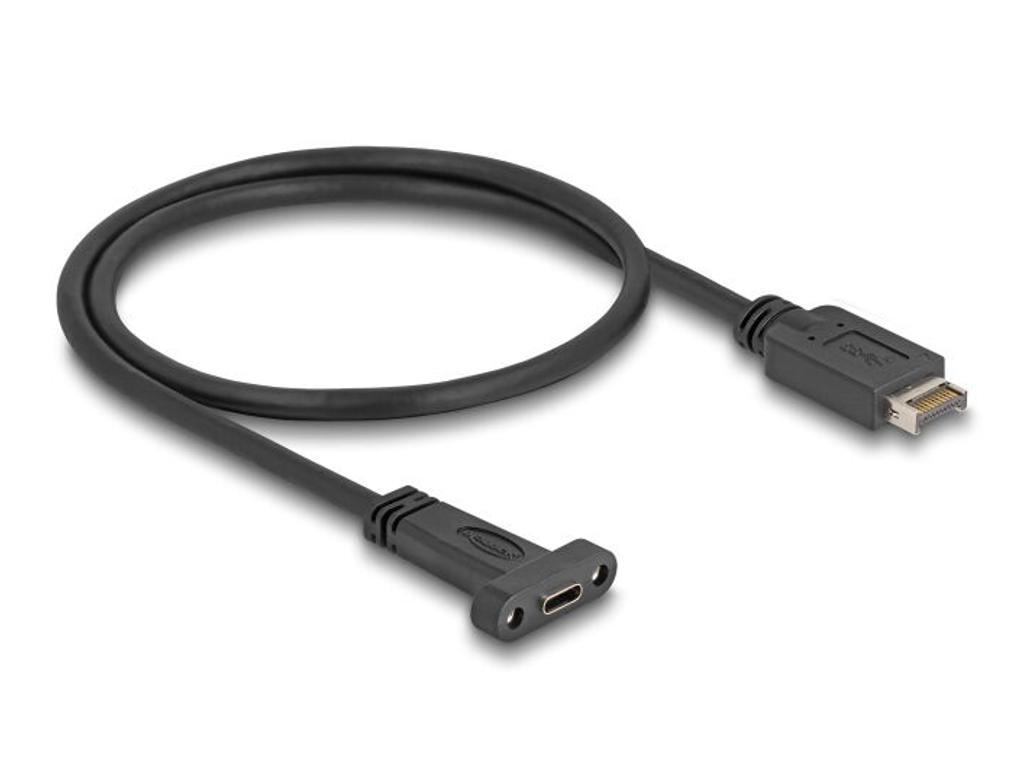 DeLOCK 85526 USB-kabel USB 3.2 Gen 2 (3.1 Gen 2) 0,5 m USB E USB C Sort