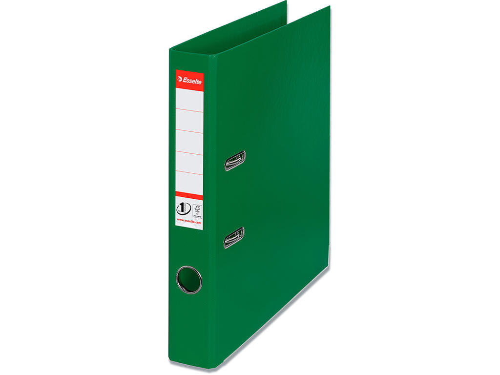 Brevordner, A4, 5 cm, Grøn, Esselte No.1 Smal
