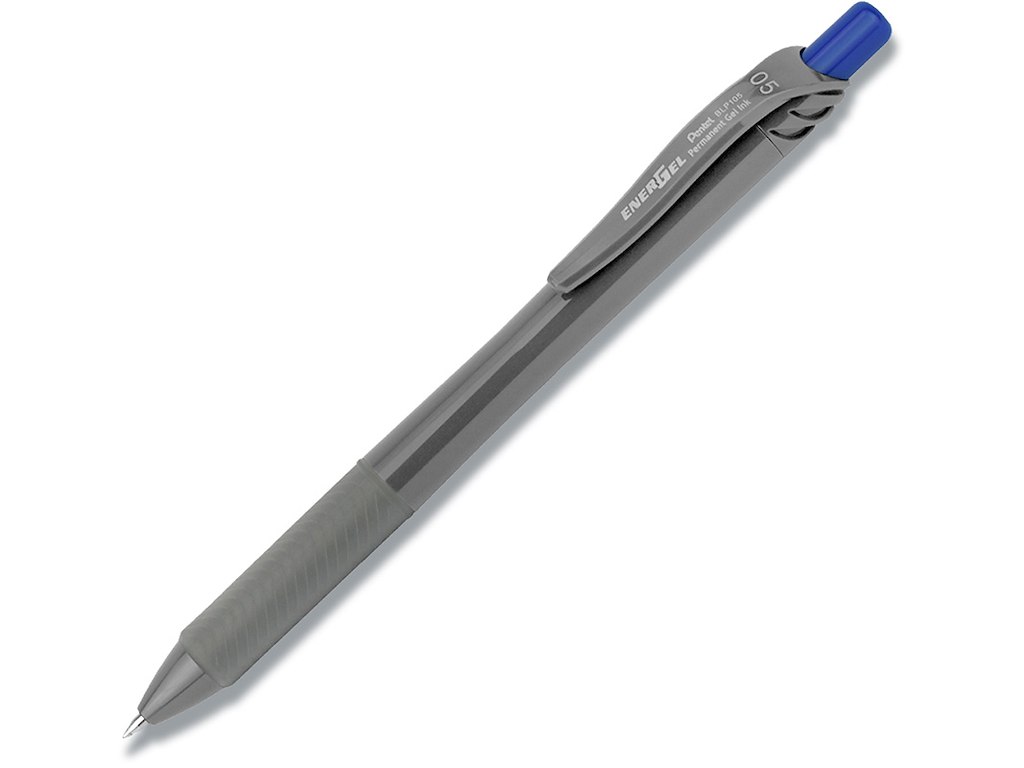 Rollerball gelpen, 0.5 mm, 0.25 mm, Blå, Pentel EnerGel BLP105-CX