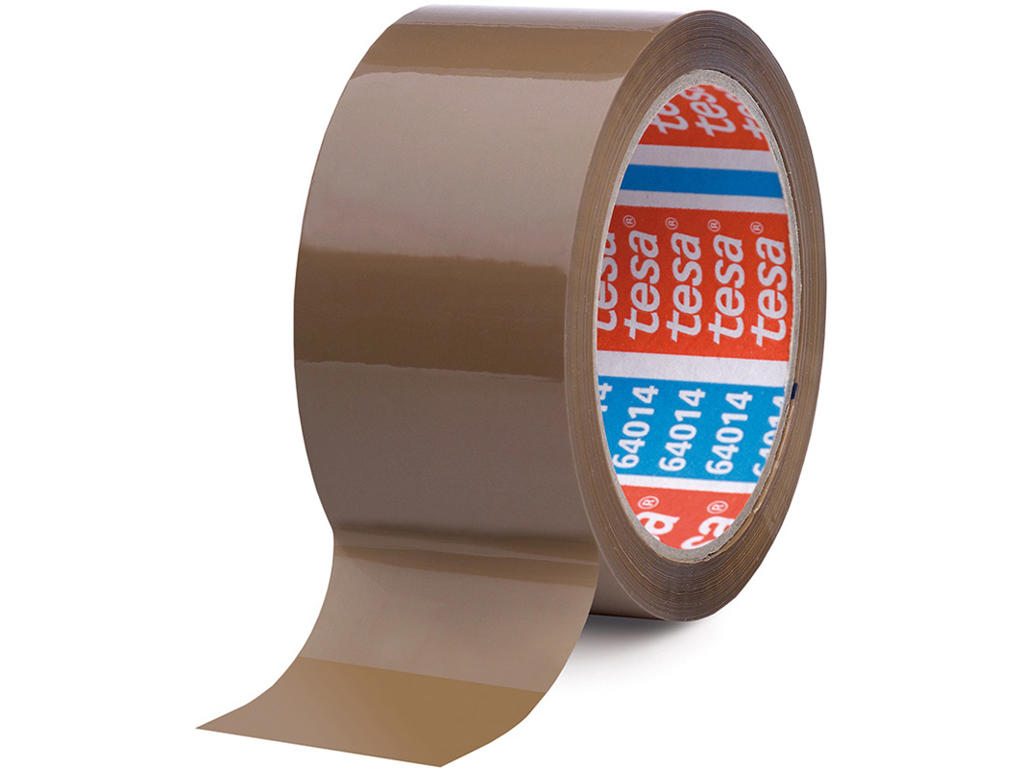 Tape - emballage, 50mm x 66m, Brun, 1 rulle, Tesa 64014