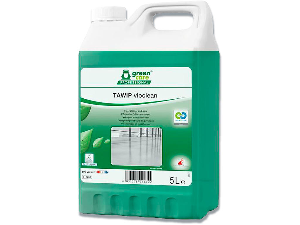 Gulvrengøring, 5 liter, Uden voks, Med farve og parfume, Tawip Vioclean