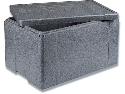 Termokasse, Med låg, Udvendig: 60x40x32 cm, 56.8 liter, Abena 