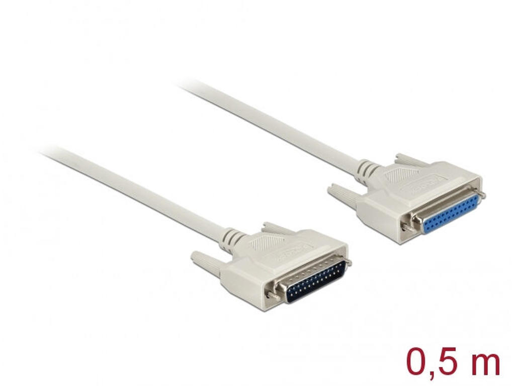 DeLOCK 86907 serielkabel Beige 0,5 m D-Sub 25 Pin