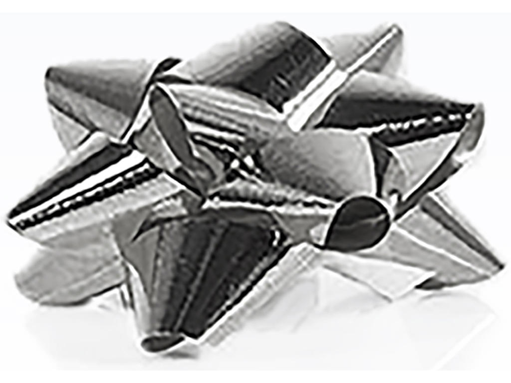 Metallicsløjfe 15mm sølv 12 loops med tape