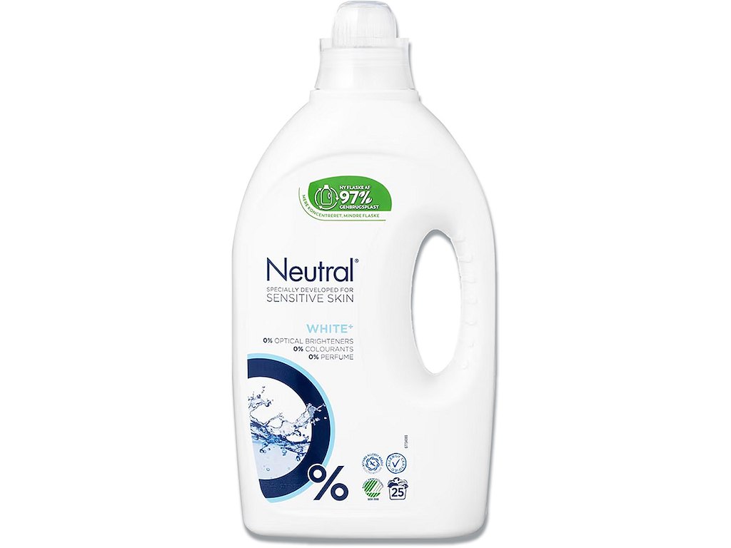 Vaskemiddel, Flydende, 1.2 liter, Hvidt, Neutral White