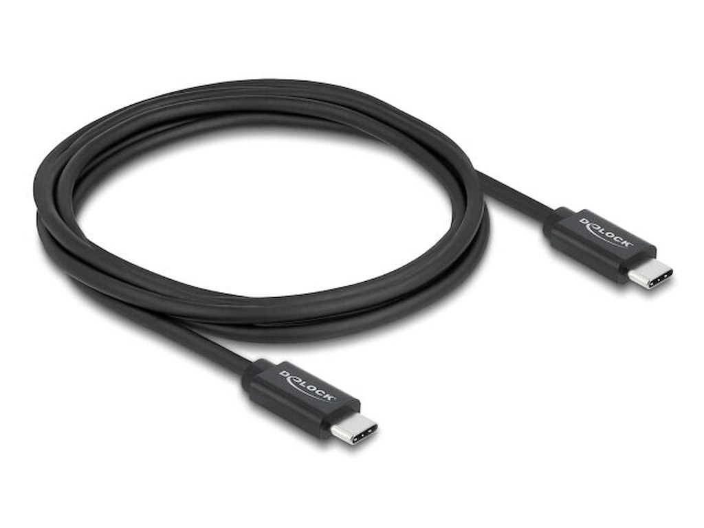DeLOCK 81707 USB-kabel USB4 Gen 3x2 2 m USB C Sort