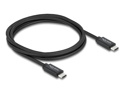 DeLOCK 81707 USB-kabel USB4 Gen 3x2 2 m USB C Sort