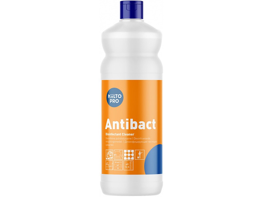 Overfladedesinfektion, Fødevaregodkendt, Kvaternær ammonium, 1 liter, Kiilto Pro Antibact
